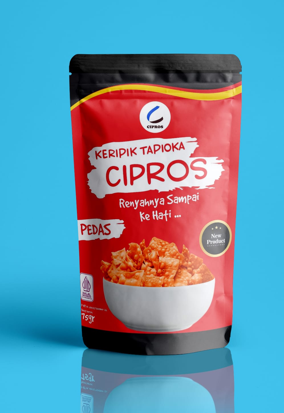 Keripik Tapioka Cipros Rasa Pedas